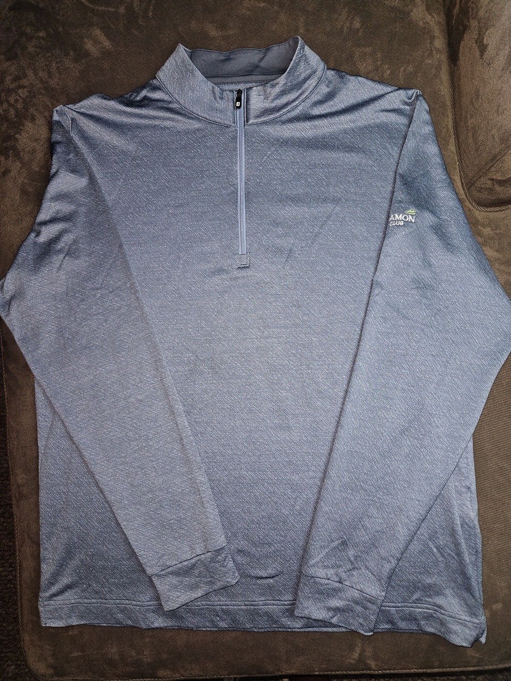FootJoy Men's Quarter-Zip Pullover in Heather Blue